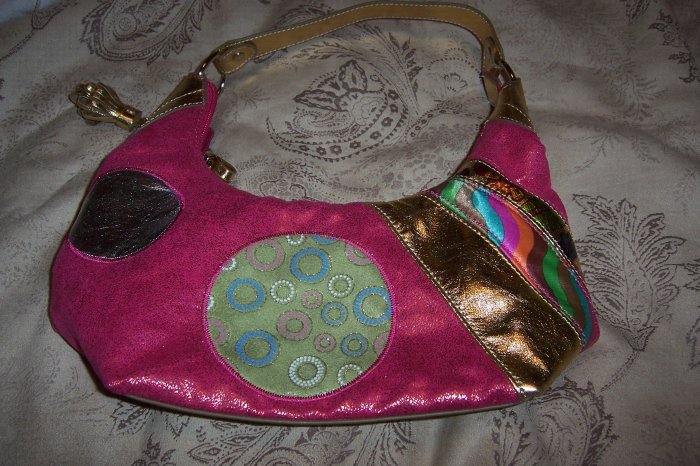 Magenta Patchwork Purse
