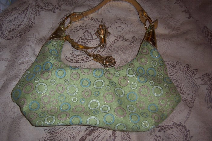 Green & Gold Circle Purse