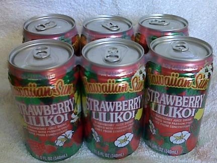Hawaiian Sun STRAWBERRY LILIKOI fruit juice 6 CANS