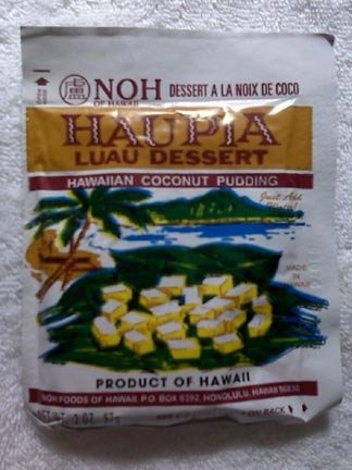 Traditional Hawaiian Coconut pudding dessert mix