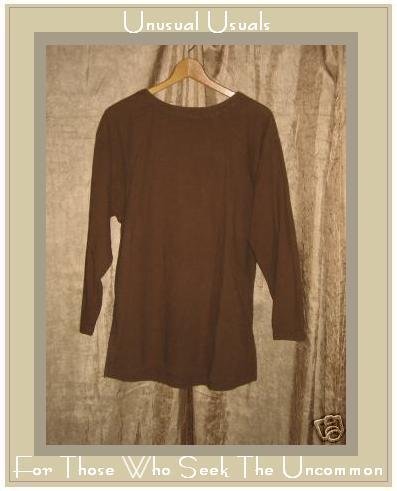 COTTON COTTON Brown Pullover shirt Tunic top Small S