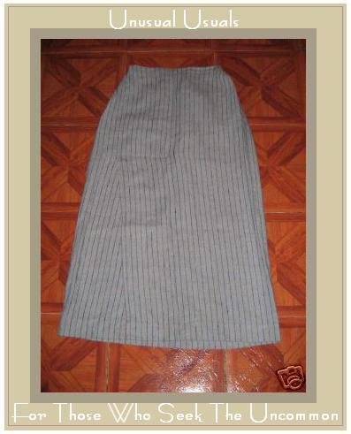 FLAX by Jeanne Engelhart Assymetrical Vinage Stripe SKIRT SMALL S