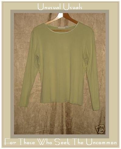 J. JILL Soft Green Cotton Knit Pullover Shirt Top Small S