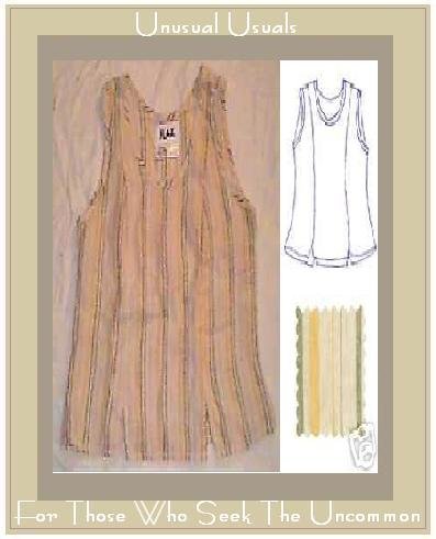 Summer FLAX Dandelion Stripe Fitting Tank Engelhart PETITE P