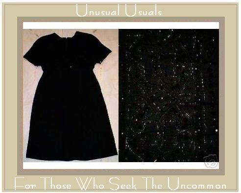 Little Black Art Deco Beaded Dress by MARIANNA NWT SZ 8 MEDIUM