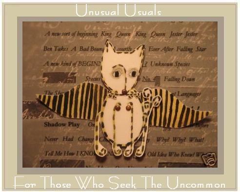 Fairy Kitten Folk Art Toy Doll Paper Cat Puppet ACEO