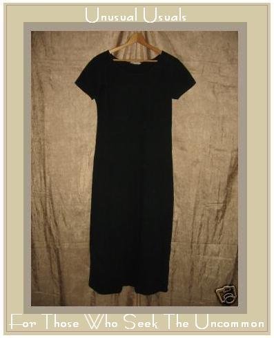 CLOTHESPIN Funky Boutique Textured Cotton Dress Black LARGE L