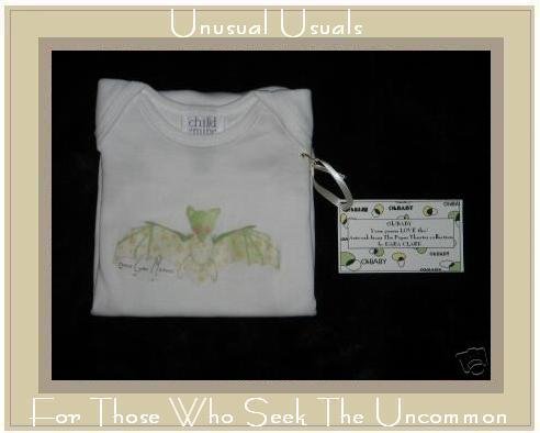 NWT 9-12 MONTH TEENY GREEN MEENIE BAT CREEPER ONESIE