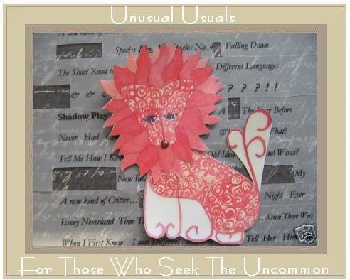 Rasaline LION Outsider Folk ART TOY Doll Paper PUPPET
