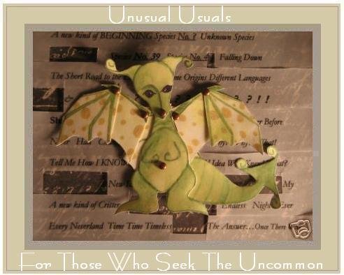 Creative Dragon Folk Art Toy Doll Paper Puppet ACEO ATC
