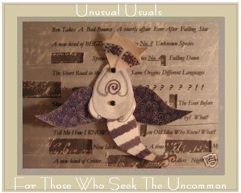 Unusual RACCOON Folk ART TOY Doll Paper PUPPET aceo atc