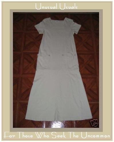 CLOTHESPIN Cream Cotton Twenties Theme Dress MEDIUM M
