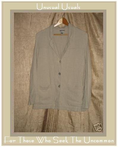 Chico's Design Linen & Rayon Button Jacket Size 0 XS S
