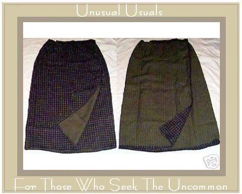 NWT FLAX REVERSIBLE LINEN WRAP SKIRT ENGELHART MEDIUM