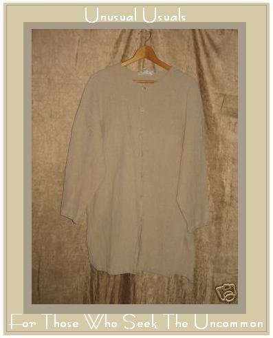 Junko Sagawa Long Pleated Button Tunic Top Shirt MEDIUM M