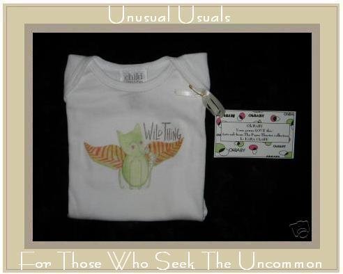 NWT 0-6 MONTH WILD THING CAT BABY CREEPER ONESIE OUTFIT