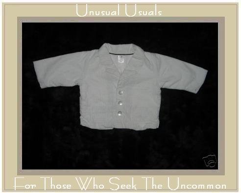 BABY GAP Blue & White Pin Stripe Button Jacket 0-3M EUC