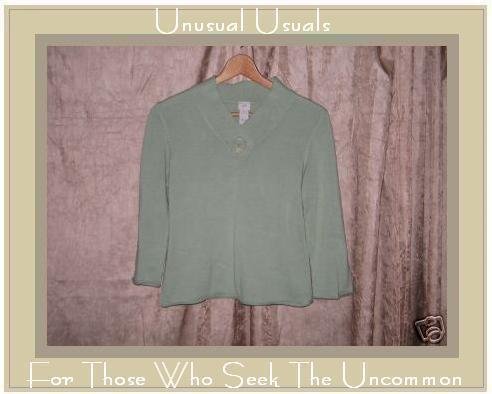 J. JILL Soft Green Cotton Knit Shirt Top XSP PETITE XS
