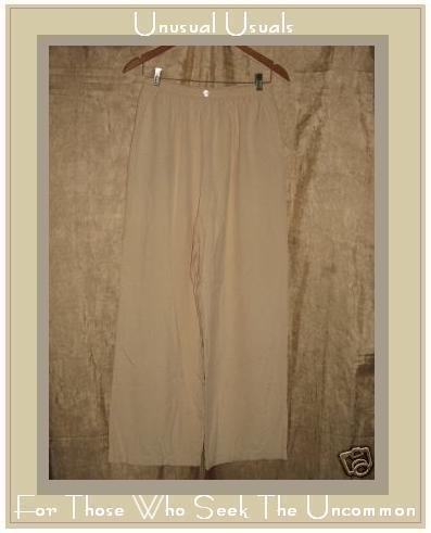 HALSTON Creamy Pink Silk Flood Pants Size 10 MEDIUM M