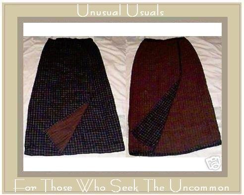 NWT FLAX REVERSIBLE LINEN WRAP SKIRT BY ENGELHART SMALL S