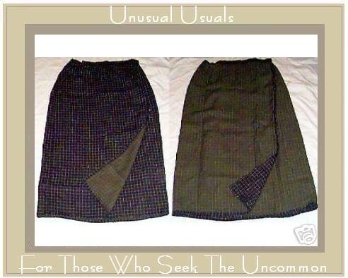 NWT FLAX REVERSIBLE LINEN WRAP SKIRT ENGELHART PETITE