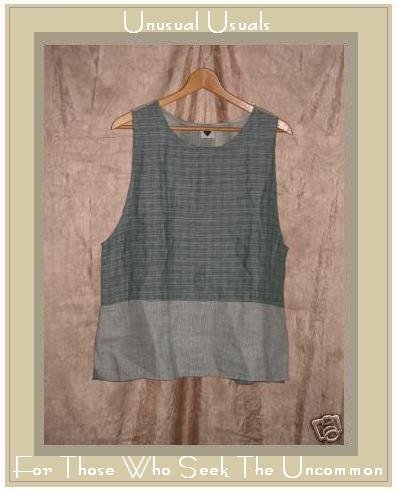 Jackie Loves John LINEN Nothing Matches Tank Shirt Top SMALL S