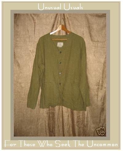 BEEKEEPER FLAX by Jeanne Engelhart Heavy Linen Jacket M