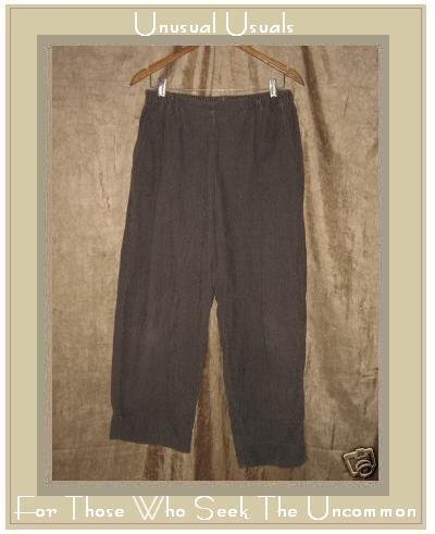 FLAX by Jeanne Engelhart Brown Cotton Corduroy Pants MEDIUM M