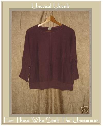 J. JILL Dark Berry Cotton Knit Pullover Shirt Top MEDIUM M
