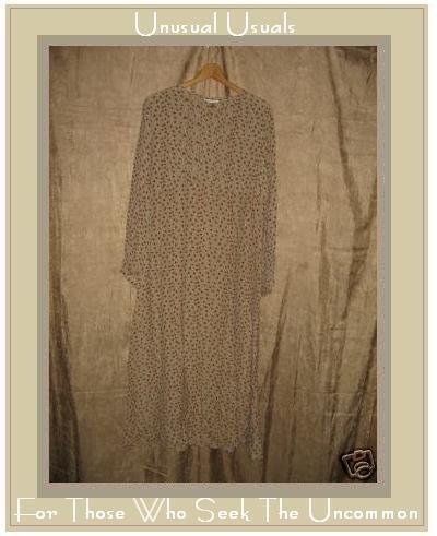 Karavan Long Floral Rayon Empire Waist Dress Medium M S