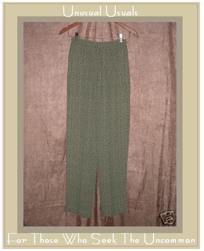 NWT April Cornell Leafy Green Rayon Drawstring Pants XS