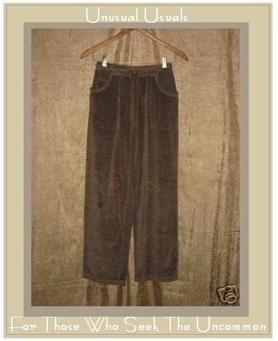 J. Jill Soft Brown Velour Drawstring Pants Small Petite