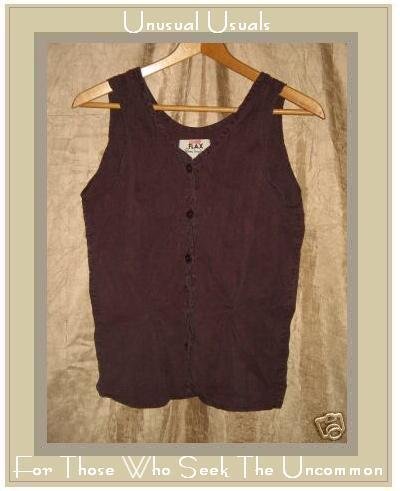FLAX Berry Shapely Silk Shirt Top by Jeanne Engelhart SMALL S