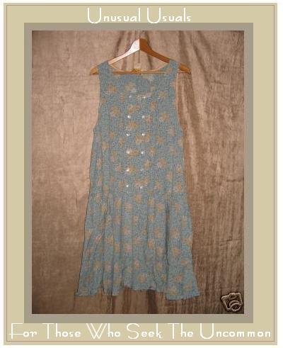 April Cornell Double Button Drop Waist Dress Small S