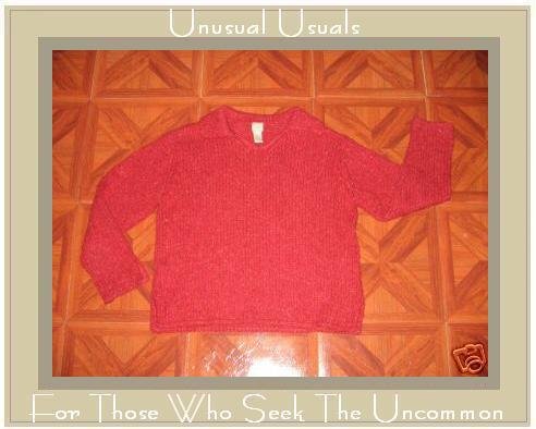J. JILL NUBBLY RED HANDKNIT PULLOVER SWEATER TOP SMALL S