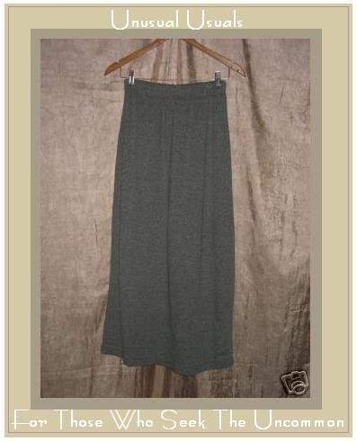 WILLOW Boutique Soft Long Gray Skirt Cotton Rayon Small S