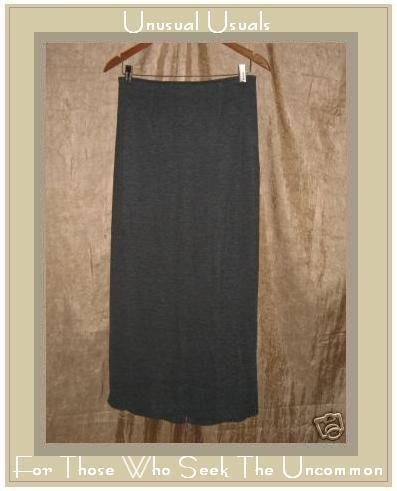 Clothespin Boutique Long & Full Gray Knit Skirt Small S