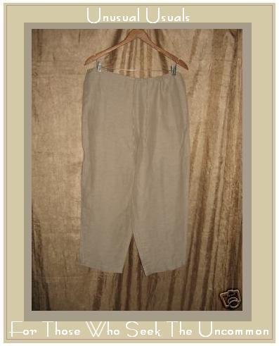 New Chico's Design Linen Silk Barbados Crop Pants Size 2