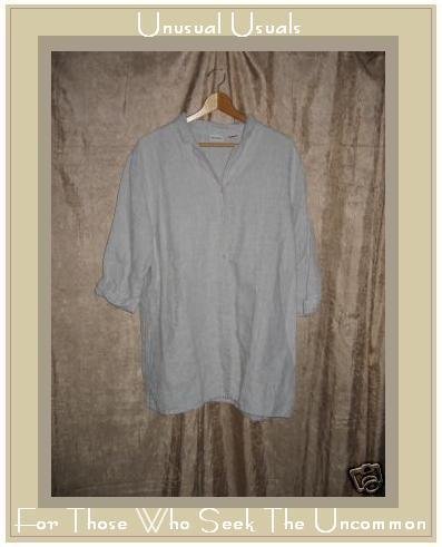 Crossroads Natural Linen Button Shirt Top Size Large L