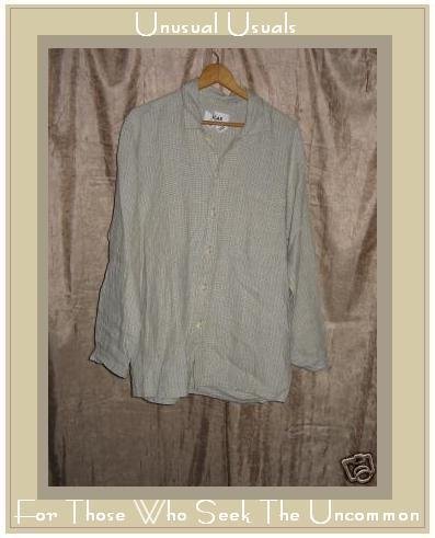 FLAX by Jeanne Engelhart LINEN Button Shirt Top Petite P