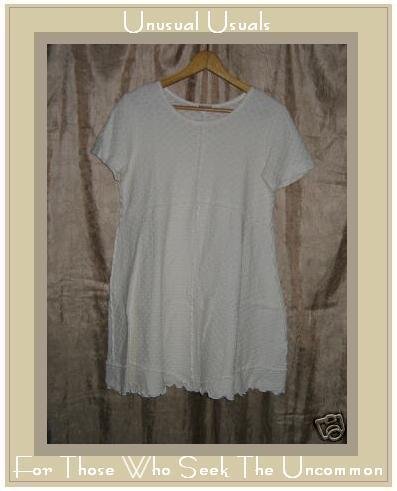 CLOTHESPIN Cream Cotton Pullover Shirt Tunic Top Small S