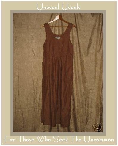 FLAX by Jeanne Engelhart Earthy LINEN Weave Jump Dress PETITE P