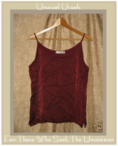 CUT LOOSE Slinky Berry Rayon Tank Shirt Top Large L