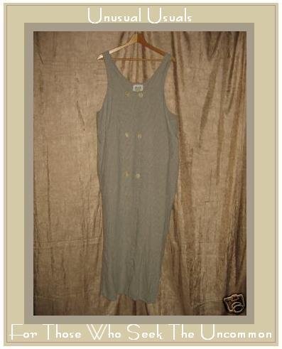FLAX by ANGELHEART Jeanne Engelhart LINEN Jump Dress LARGE L