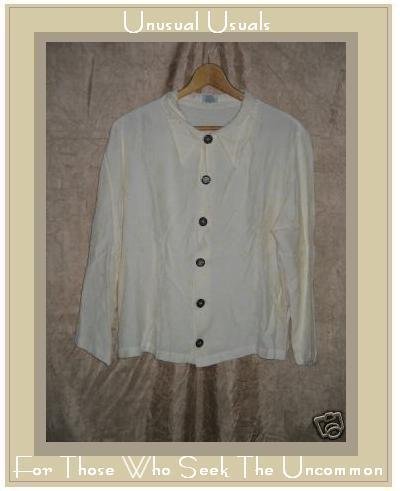 CP SHADES Shaped Yellow Rayon Button Shirt Top Small S