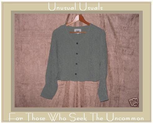 FLAX by Jeanne Engelhart Boxy Button Shirt Top Small S