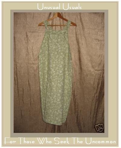PUTUMAYO Long Leafy Green LINEN Jump Dress Medium M