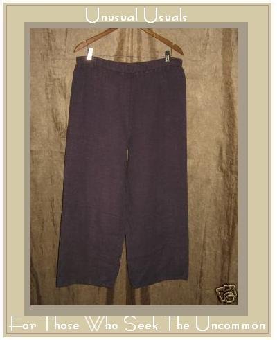 ALYWEAR Aly Wear Boutique Purple LINEN Flood Pants MEDIUM M