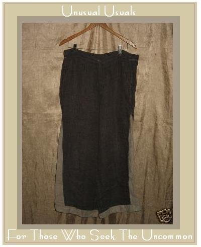 ALTERED Flax by Jeanne Engelhart Hippie Flood Pants SMALL S