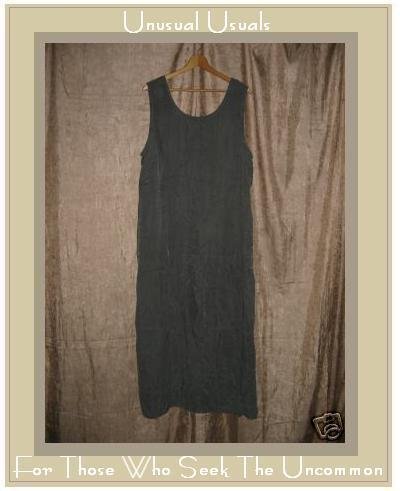 COLDWATER CREEK Long Soft Gray Silky Rayon Dress 1X